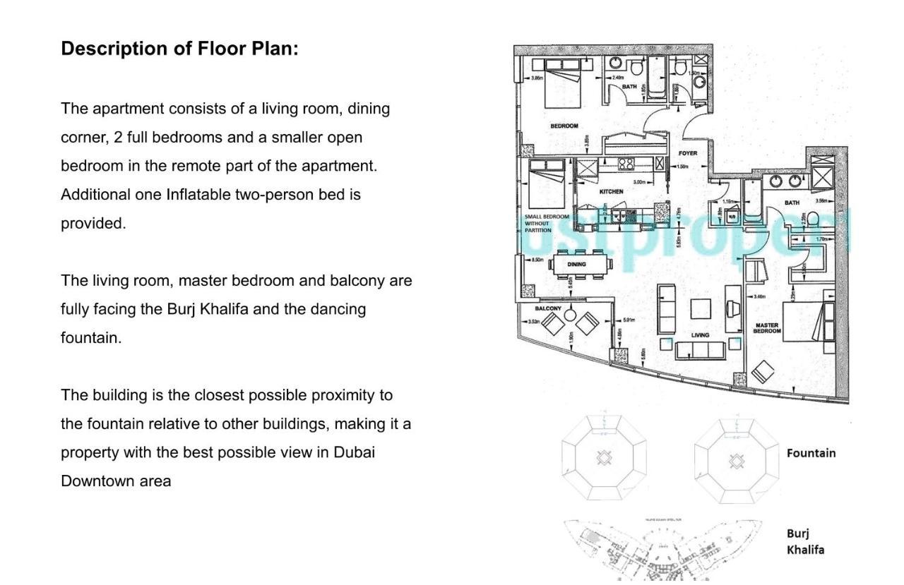 Elite Royal Apartment - Full Burj Khalifa & Fountain View - Premier - 2 Bedrooms & 1 Open Bedroom Without Partition Dubai Exterior foto